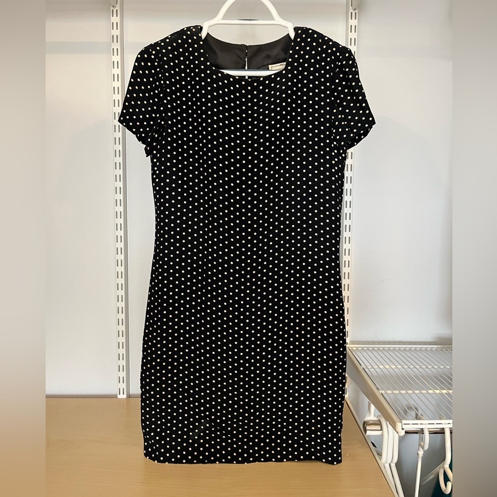 Vintage Henri Bendel Black Polka Dot Dress